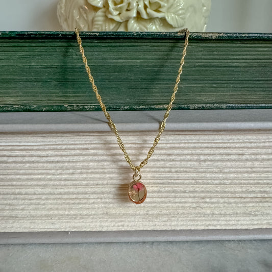 Lil Handmade Pressed Flower Necklace