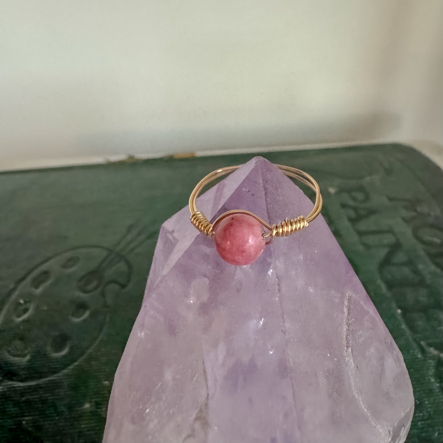 Rhodonite Wire Wrapped Ring